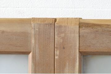 アンティーク建具　レトロな空間を演出するガラス戸4枚セット(引き戸)(R-076384)