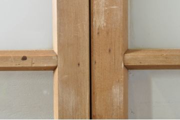 アンティーク建具　レトロな空間を演出するガラス戸4枚セット(引き戸)(R-076384)