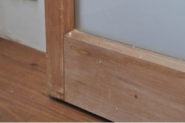 アンティーク建具　レトロな空間を演出するガラス戸4枚セット(引き戸)(R-076384)