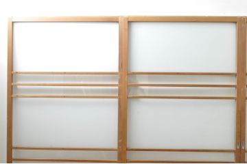 アンティーク建具　レトロな空間を演出するガラス戸4枚セット(引き戸)(R-076384)