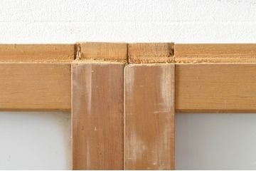 アンティーク建具　レトロな空間を演出するガラス戸4枚セット(引き戸)(R-076384)