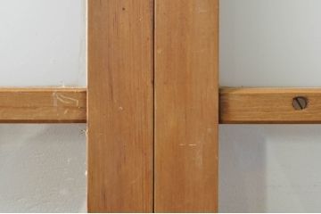 アンティーク建具　レトロな空間を演出するガラス戸4枚セット(引き戸)(R-076384)