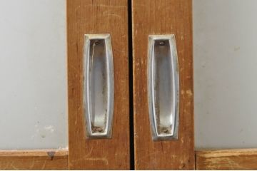 アンティーク建具　レトロな空間を演出するガラス戸4枚セット(引き戸)(R-076384)