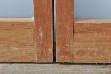 アンティーク建具　レトロな空間を演出するガラス戸4枚セット(引き戸)(R-076384)