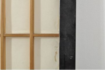 アンティーク建具　和モダンな空間づくりにおすすめなガラス入り障子戸3枚セット(引き戸、ガラス帯戸)(R-076385)