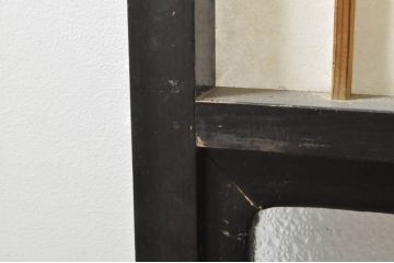 アンティーク建具　和モダンな空間づくりにおすすめなガラス入り障子戸3枚セット(引き戸、ガラス帯戸)(R-076385)