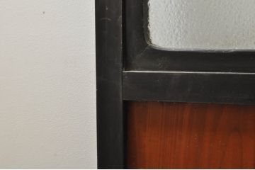 アンティーク建具　和モダンな空間づくりにおすすめなガラス入り障子戸3枚セット(引き戸、ガラス帯戸)(R-076385)