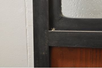 アンティーク建具　和モダンな空間づくりにおすすめなガラス入り障子戸3枚セット(引き戸、ガラス帯戸)(R-076385)