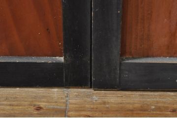 アンティーク建具　和モダンな空間づくりにおすすめなガラス入り障子戸3枚セット(引き戸、ガラス帯戸)(R-076385)