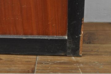 アンティーク建具　和モダンな空間づくりにおすすめなガラス入り障子戸3枚セット(引き戸、ガラス帯戸)(R-076385)