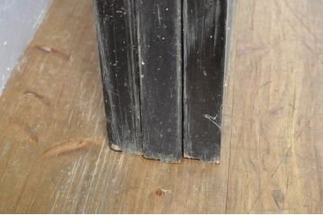 アンティーク建具　和モダンな空間づくりにおすすめなガラス入り障子戸3枚セット(引き戸、ガラス帯戸)(R-076385)