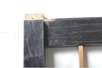 アンティーク建具　和モダンな空間づくりにおすすめなガラス入り障子戸4枚セット(引き戸、ガラス帯戸)(R-076386)