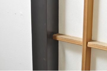 アンティーク建具　和モダンな空間づくりにおすすめなガラス入り障子戸4枚セット(引き戸、ガラス帯戸)(R-076386)