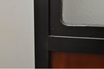 アンティーク建具　和モダンな空間づくりにおすすめなガラス入り障子戸4枚セット(引き戸、ガラス帯戸)(R-076386)