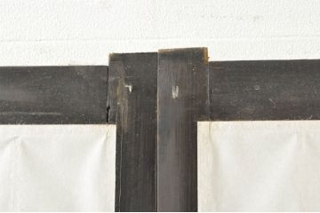 アンティーク建具　和モダンな空間づくりにおすすめなガラス入り障子戸4枚セット(引き戸、ガラス帯戸)(R-076386)