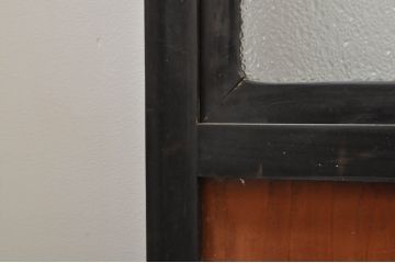 アンティーク建具　和モダンな空間づくりにおすすめなガラス入り障子戸4枚セット(引き戸、ガラス帯戸)(R-076386)