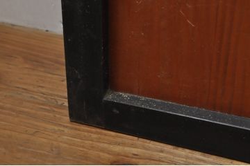 アンティーク建具　和モダンな空間づくりにおすすめなガラス入り障子戸4枚セット(引き戸、ガラス帯戸)(R-076386)