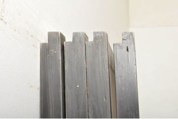 アンティーク建具　和モダンな空間づくりにおすすめなガラス入り障子戸4枚セット(引き戸、ガラス帯戸)(R-076386)