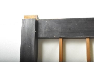 アンティーク建具　和モダンな空間づくりにおすすめなガラス入り障子戸4枚セット(引き戸、ガラス帯戸)(R-076387)