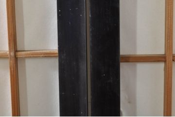アンティーク建具　和モダンな空間づくりにおすすめなガラス入り障子戸4枚セット(引き戸、ガラス帯戸)(R-076387)