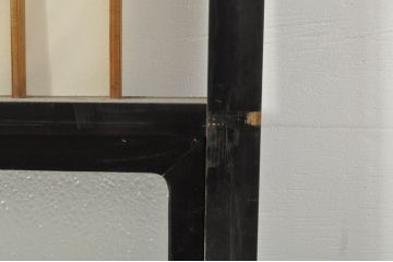 アンティーク建具　和モダンな空間づくりにおすすめなガラス入り障子戸4枚セット(引き戸、ガラス帯戸)(R-076387)