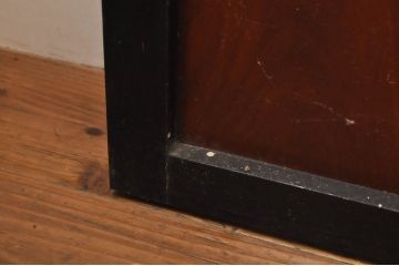 アンティーク建具　和モダンな空間づくりにおすすめなガラス入り障子戸4枚セット(引き戸、ガラス帯戸)(R-076387)