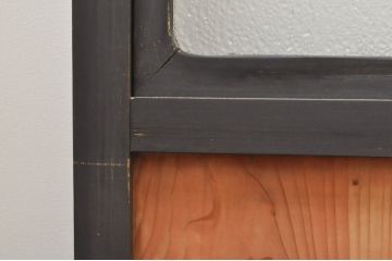 アンティーク建具　和モダンな空間づくりにおすすめなガラス入り障子戸4枚セット(引き戸、ガラス帯戸)(R-076387)