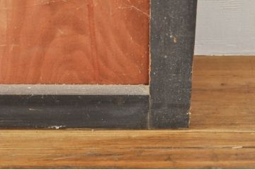 アンティーク建具　和モダンな空間づくりにおすすめなガラス入り障子戸4枚セット(引き戸、ガラス帯戸)(R-076387)
