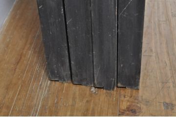アンティーク建具　和モダンな空間づくりにおすすめなガラス入り障子戸4枚セット(引き戸、ガラス帯戸)(R-076387)