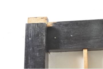 アンティーク建具　和モダンな空間づくりにおすすめなガラス入り障子戸2枚セット(引き戸、ガラス帯戸)(R-076388)