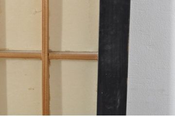 アンティーク建具　和モダンな空間づくりにおすすめなガラス入り障子戸2枚セット(引き戸、ガラス帯戸)(R-076388)