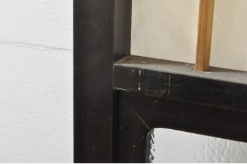 アンティーク建具　和モダンな空間づくりにおすすめなガラス入り障子戸2枚セット(引き戸、ガラス帯戸)(R-076388)
