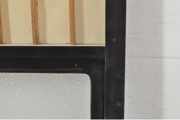 アンティーク建具　和モダンな空間づくりにおすすめなガラス入り障子戸2枚セット(引き戸、ガラス帯戸)(R-076388)