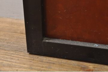 アンティーク建具　和モダンな空間づくりにおすすめなガラス入り障子戸2枚セット(引き戸、ガラス帯戸)(R-076388)