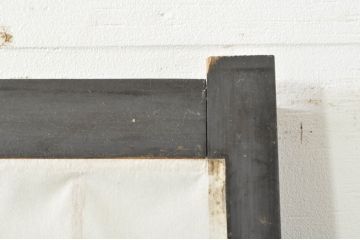 アンティーク建具　和モダンな空間づくりにおすすめなガラス入り障子戸2枚セット(引き戸、ガラス帯戸)(R-076388)