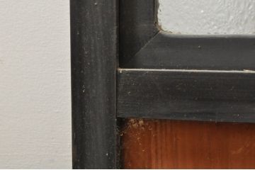 アンティーク建具　和モダンな空間づくりにおすすめなガラス入り障子戸2枚セット(引き戸、ガラス帯戸)(R-076388)