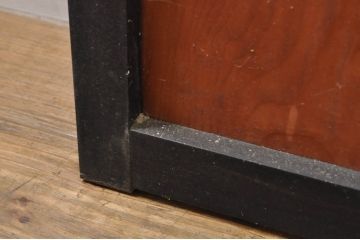 アンティーク建具　和モダンな空間づくりにおすすめなガラス入り障子戸2枚セット(引き戸、ガラス帯戸)(R-076388)