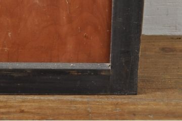 アンティーク建具　和モダンな空間づくりにおすすめなガラス入り障子戸2枚セット(引き戸、ガラス帯戸)(R-076388)