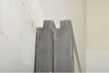 アンティーク建具　和モダンな空間づくりにおすすめなガラス入り障子戸2枚セット(引き戸、ガラス帯戸)(R-076388)