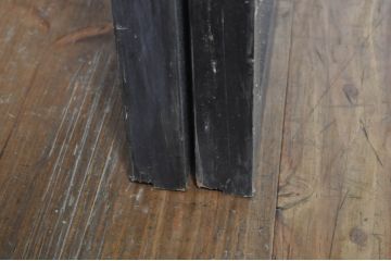 アンティーク建具　和モダンな空間づくりにおすすめなガラス入り障子戸2枚セット(引き戸、ガラス帯戸)(R-076388)