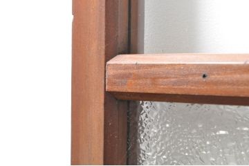 アンティーク建具　ダイヤガラス入り　落ち着いた空間に合わせやすいレトロなガラス戸4枚セット(引き戸)(R-076389)