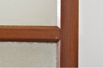 アンティーク建具　ダイヤガラス入り　落ち着いた空間に合わせやすいレトロなガラス戸4枚セット(引き戸)(R-076389)