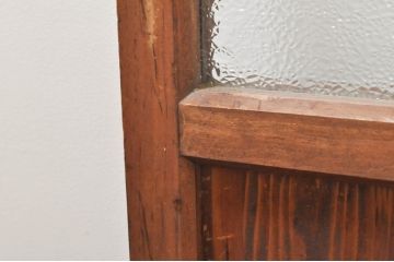 アンティーク建具　ダイヤガラス入り　落ち着いた空間に合わせやすいレトロなガラス戸4枚セット(引き戸)(R-076389)
