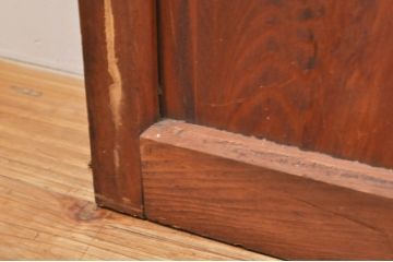 アンティーク建具　ダイヤガラス入り　落ち着いた空間に合わせやすいレトロなガラス戸4枚セット(引き戸)(R-076389)