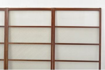 アンティーク建具　ダイヤガラス入り　落ち着いた空間に合わせやすいレトロなガラス戸4枚セット(引き戸)(R-076389)