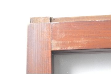 アンティーク建具　ダイヤガラス入り　落ち着いた空間に合わせやすいレトロなガラス戸4枚セット(引き戸)(R-076389)