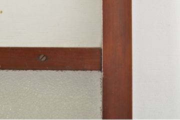アンティーク建具　ダイヤガラス入り　落ち着いた空間に合わせやすいレトロなガラス戸4枚セット(引き戸)(R-076389)