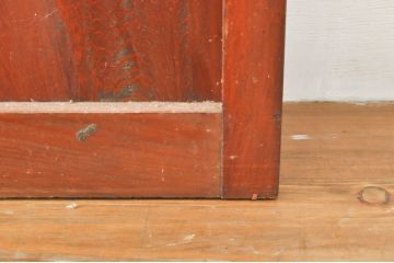 アンティーク建具　ダイヤガラス入り　落ち着いた空間に合わせやすいレトロなガラス戸4枚セット(引き戸)(R-076389)