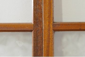 アンティーク建具　レトロな空間を演出するガラス戸4枚セット(引き戸)(R-076390)