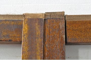 アンティーク建具　レトロな空間を演出するガラス戸4枚セット(引き戸)(R-076390)
